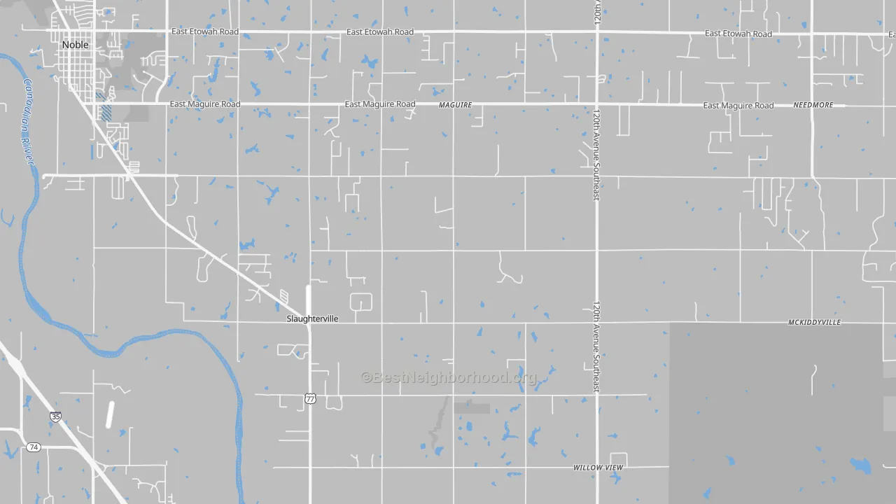 Transit Grade map of Slaughterville, OK