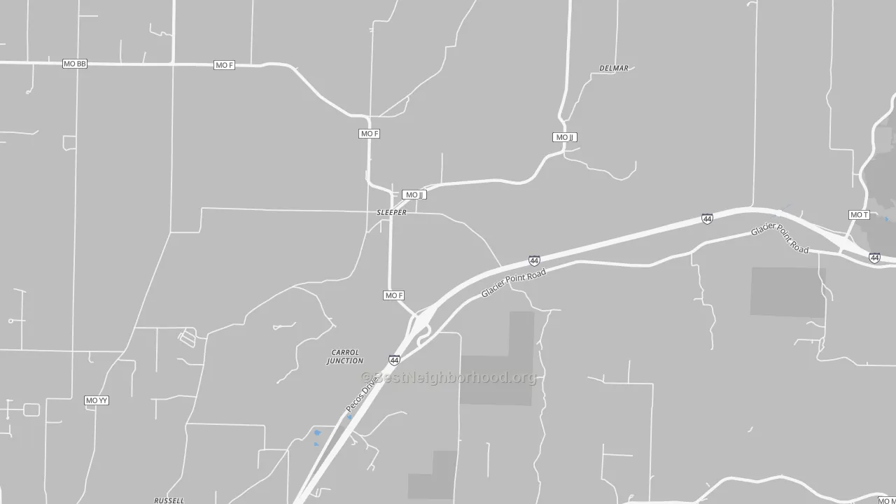 Transit Grade map of Sleeper, MO
