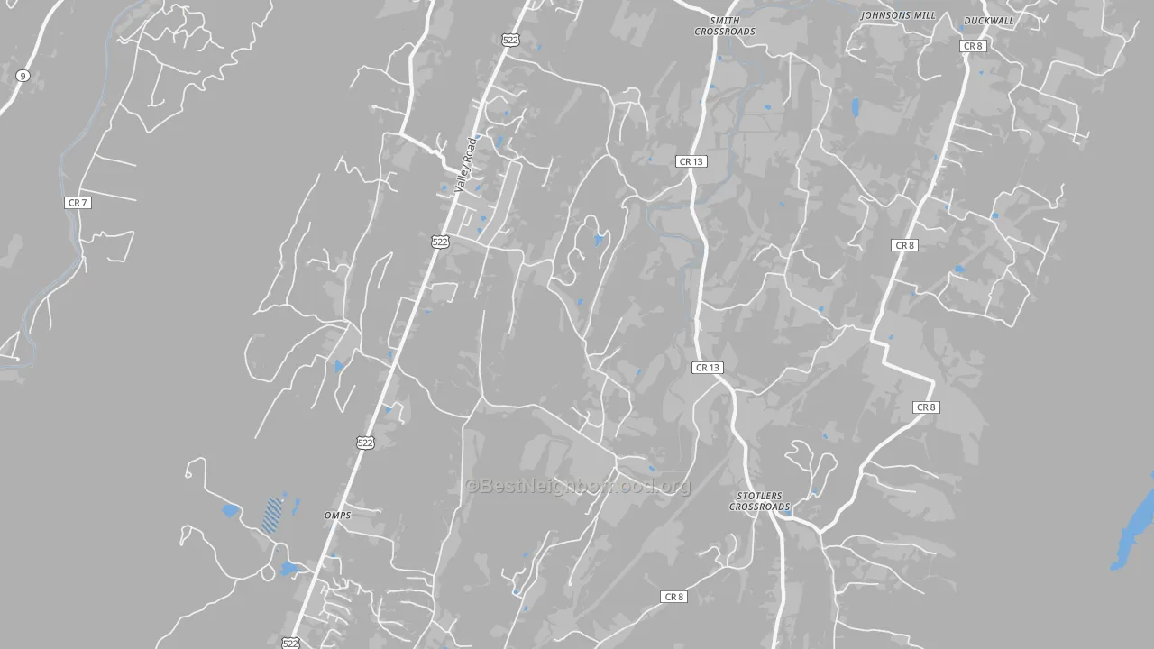 Transit Grade map of Sleepy Creek, WV