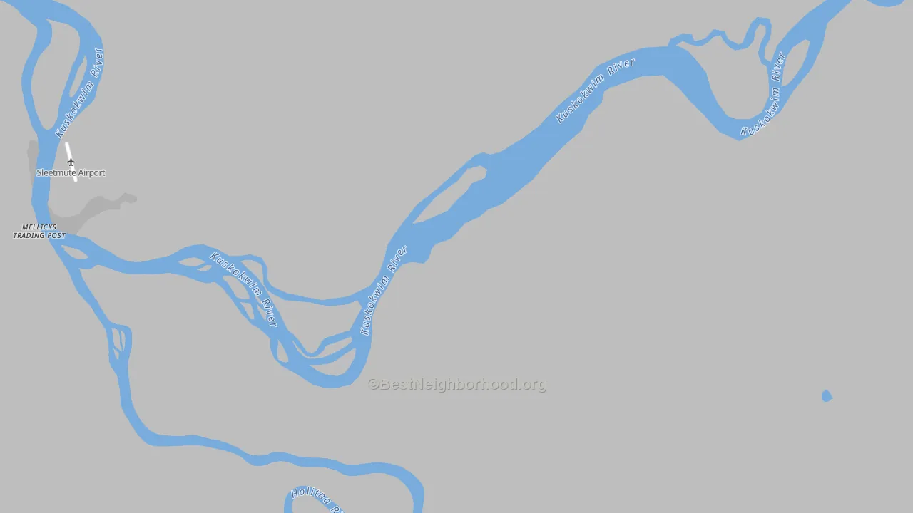 Transit Grade map of Sleetmute, AK
