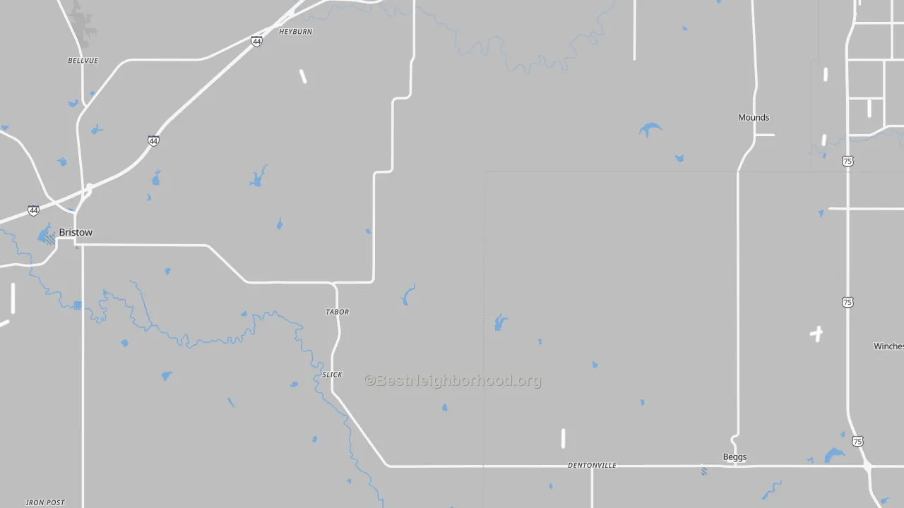 Transit Grade map of Slick, OK