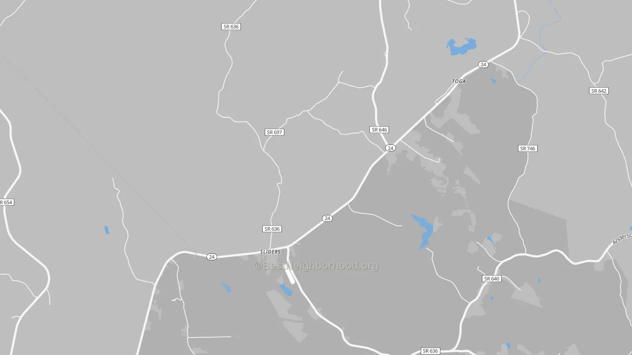 Transit Grade map of Sliders, VA