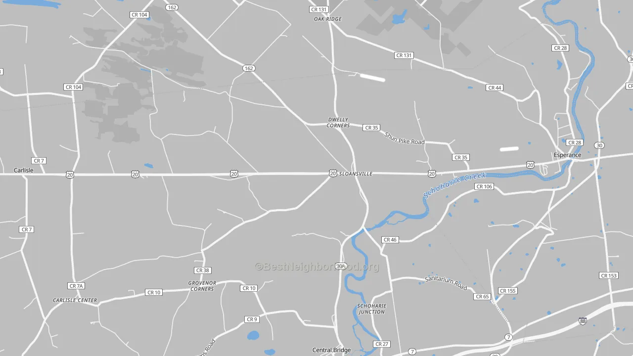 Transit Grade map of Sloansville, NY