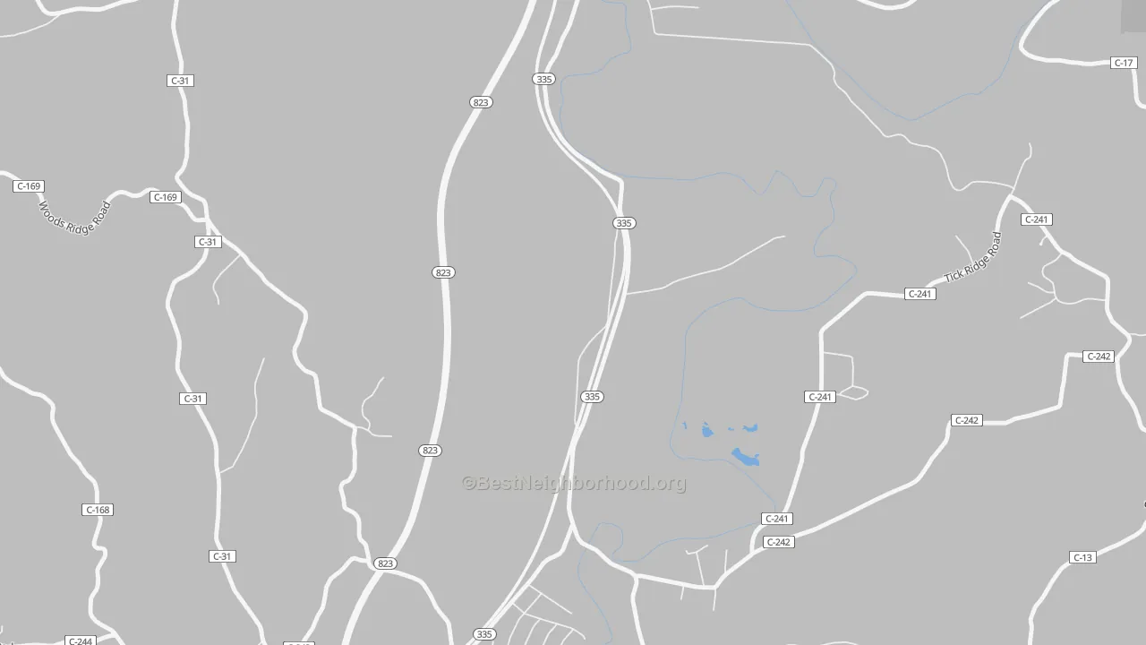 Transit Grade map of Slocums, OH