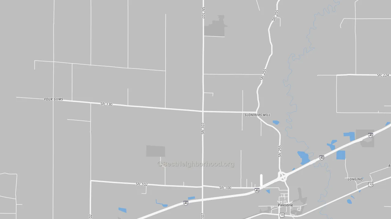 Transit Grade map of Slonikers Mill, AR