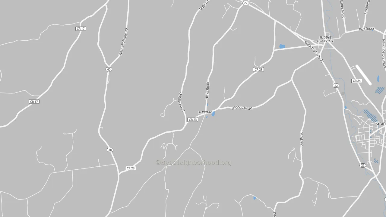 Transit Grade map of Slyboro, NY