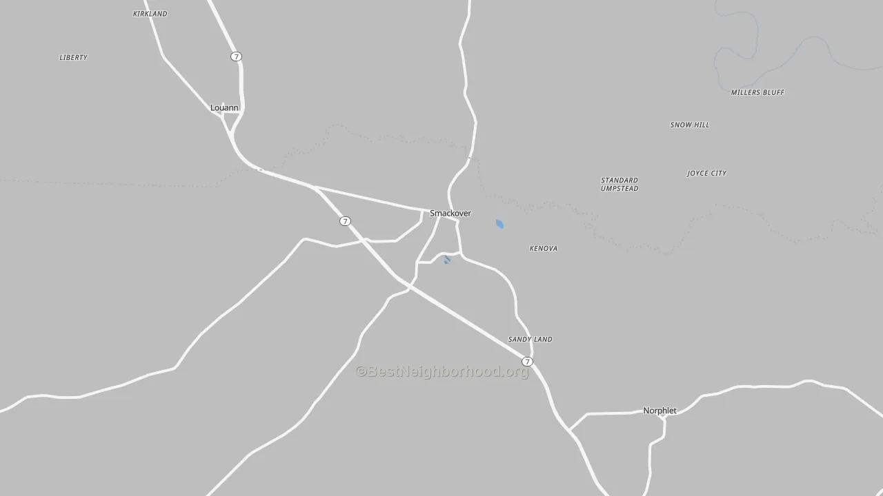 Transit Grade map of Smackover, AR