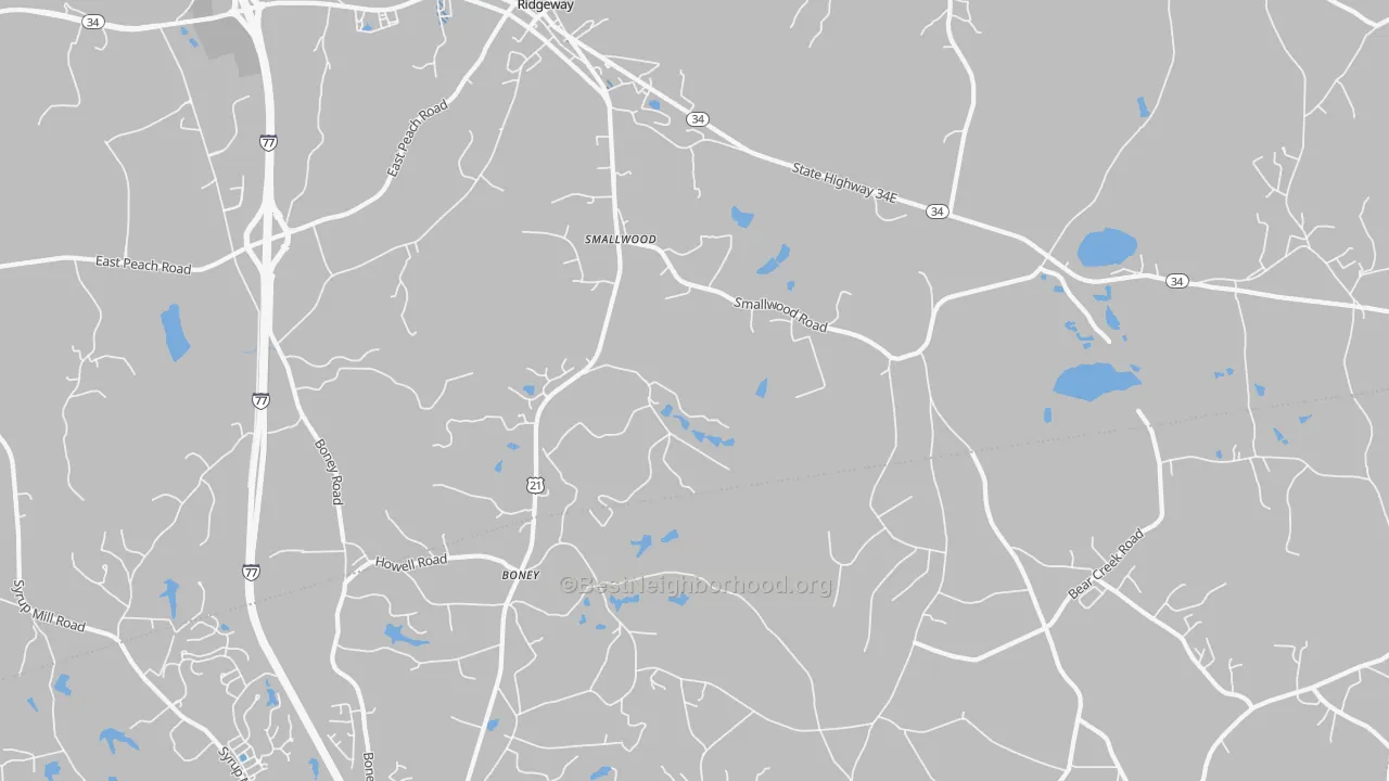 Transit Grade map of Smallwood, SC