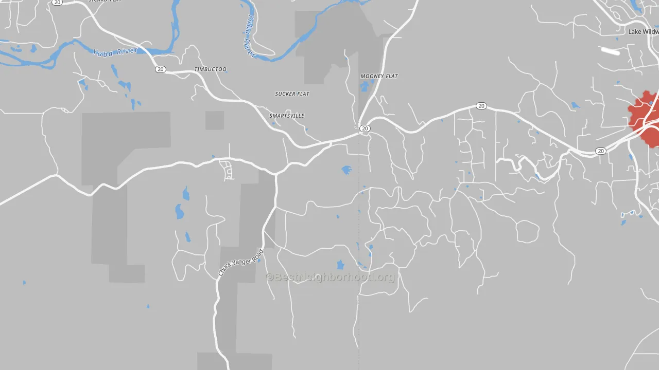 Transit Grade map of Smartville, CA
