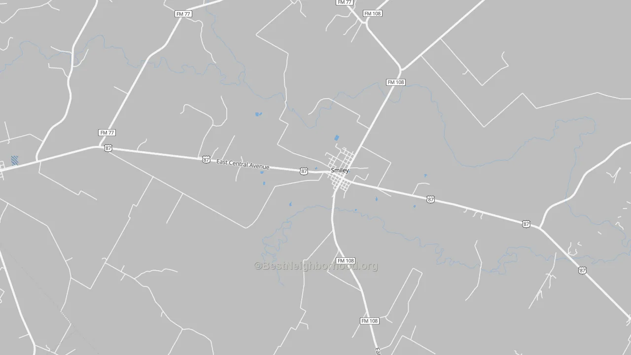 Transit Grade map of Smiley, TX