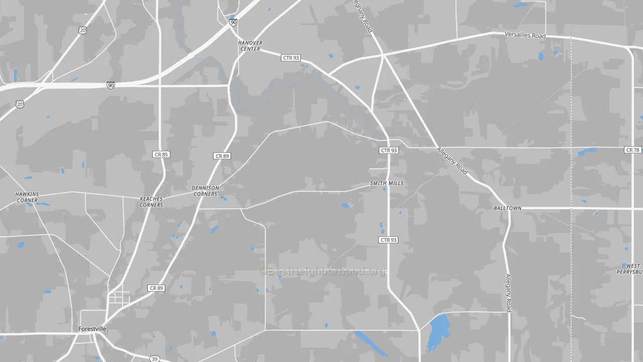 Transit Grade map of Smith Mills, NY