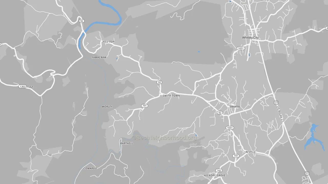 Transit Grade map of Smith Town, KY