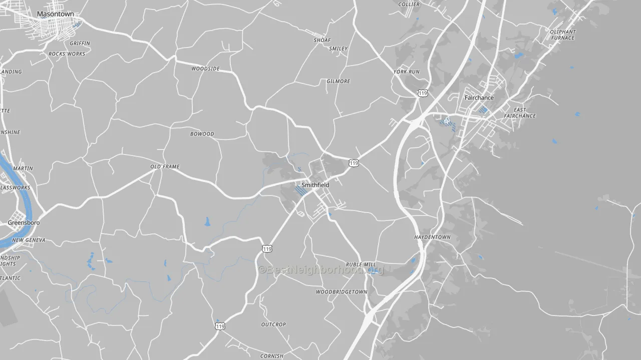 Transit Grade map of Smithfield, PA