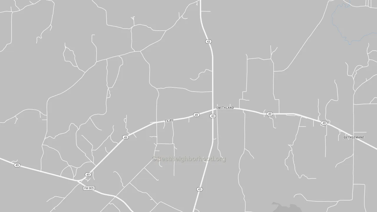 Transit Grade map of Smithland, TX
