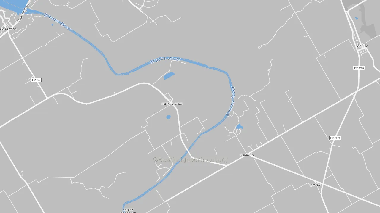 Transit Grade map of Smiths Bend, TX