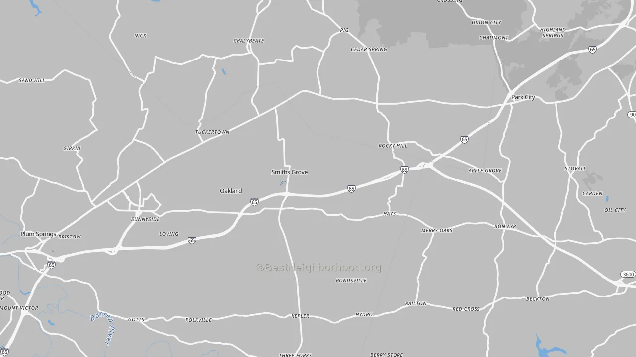 Transit Grade map of Smiths Grove, KY