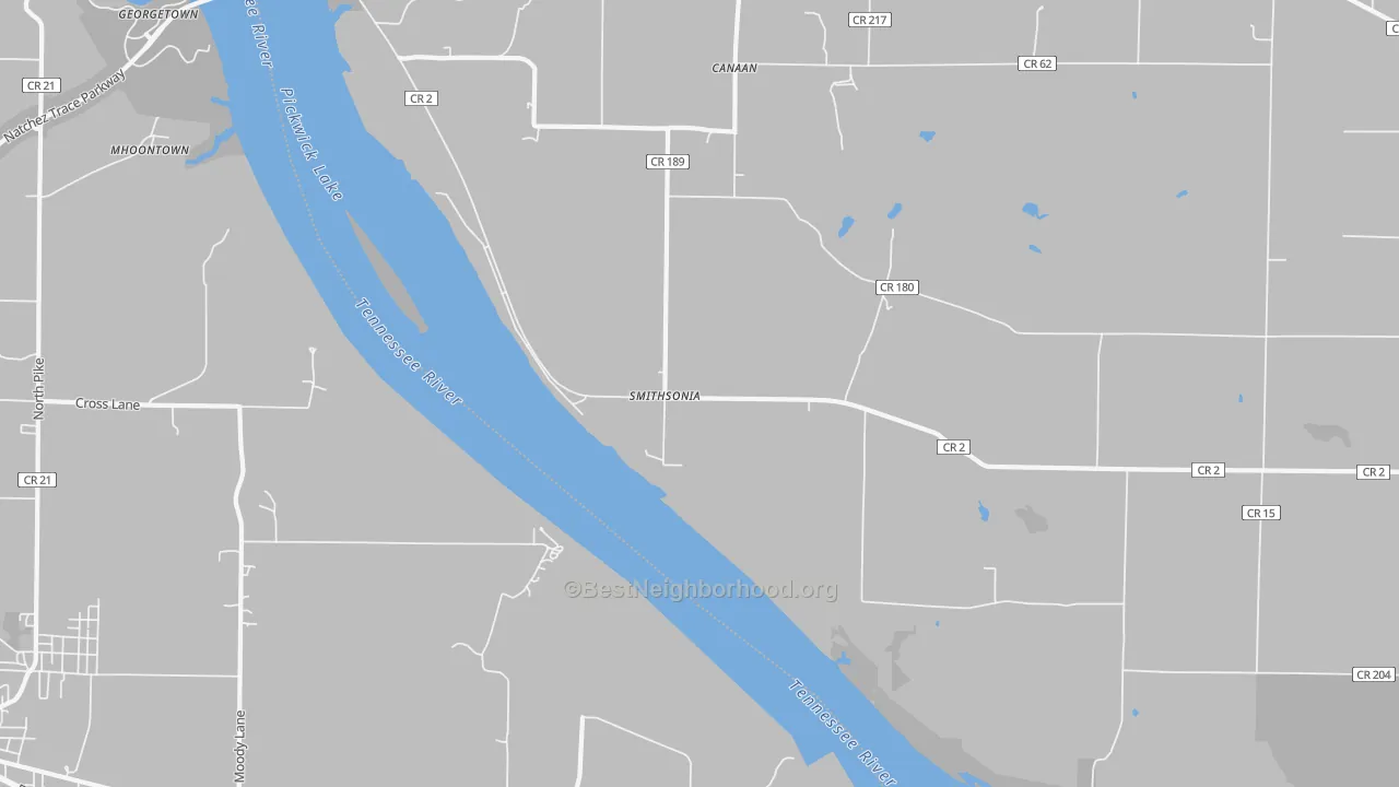 Transit Grade map of Smithsonia, AL