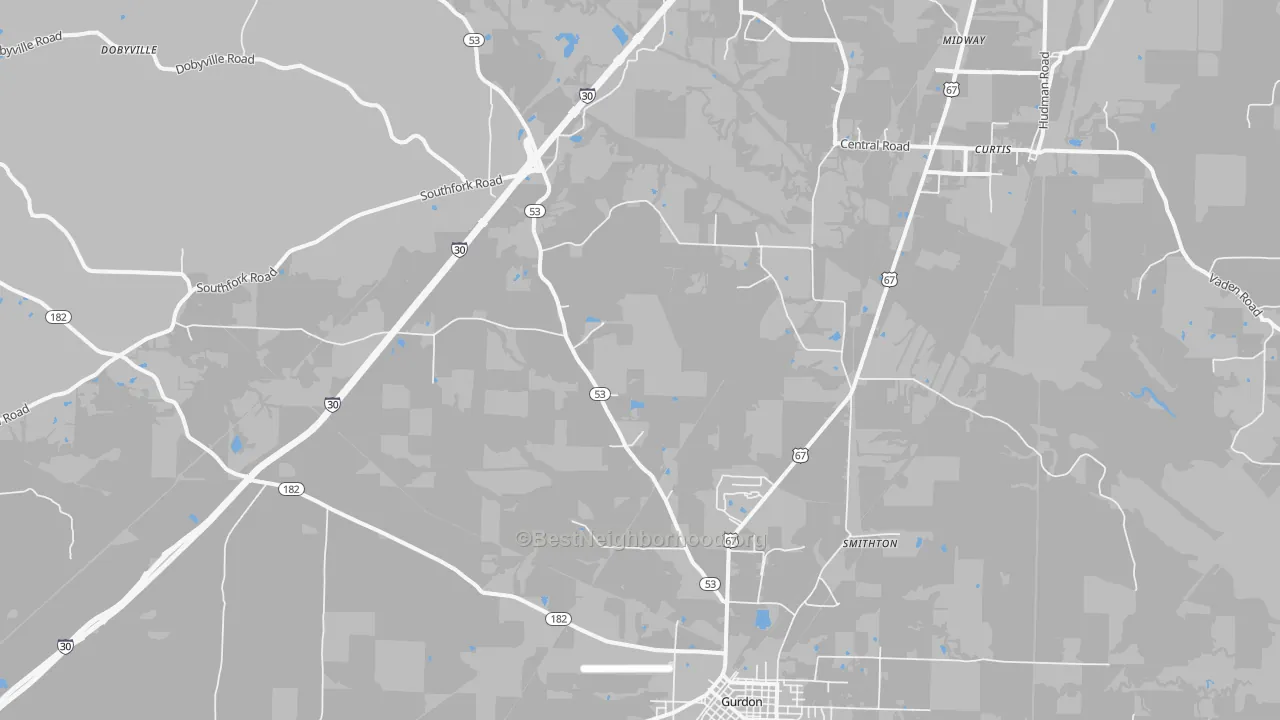Transit Grade map of Smithton, AR