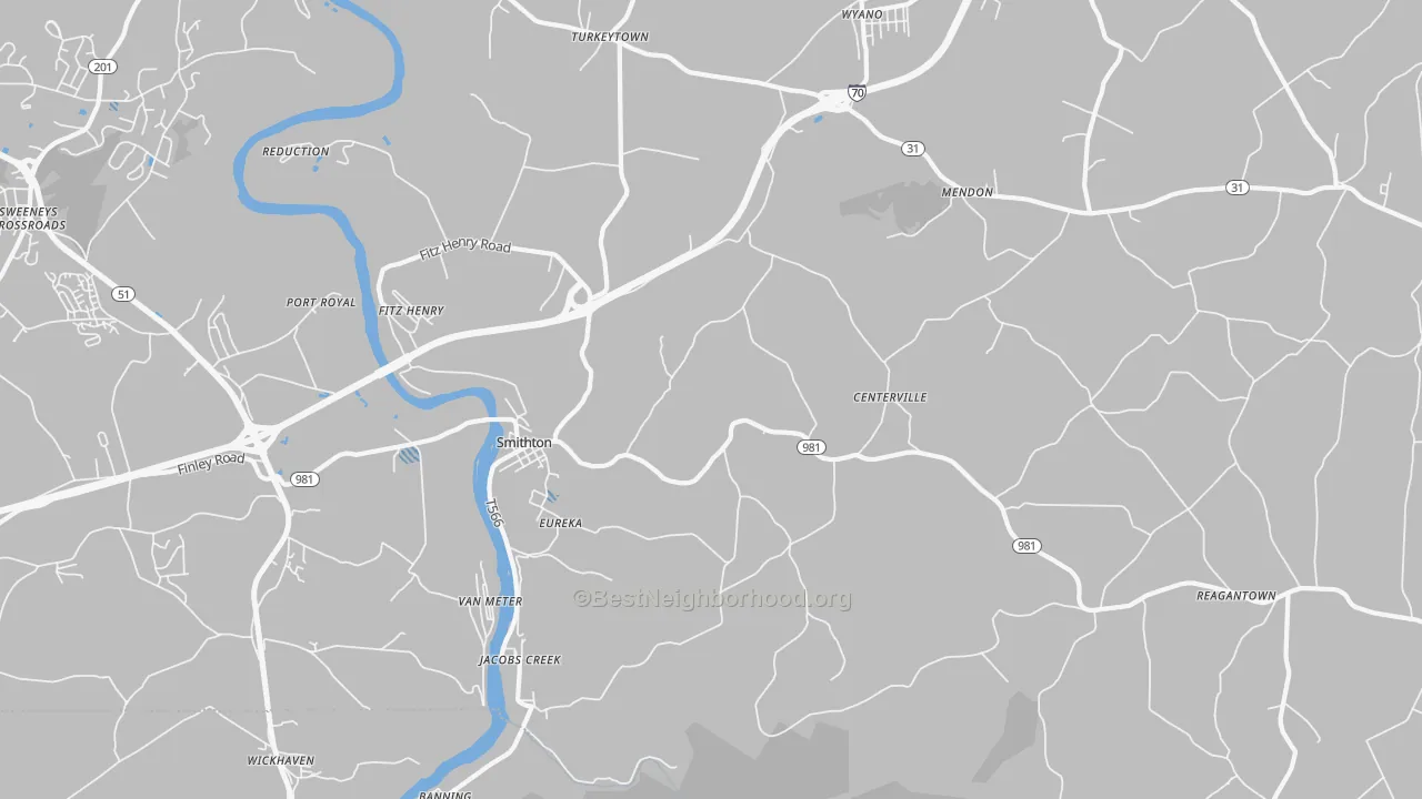 Transit Grade map of Smithton, PA