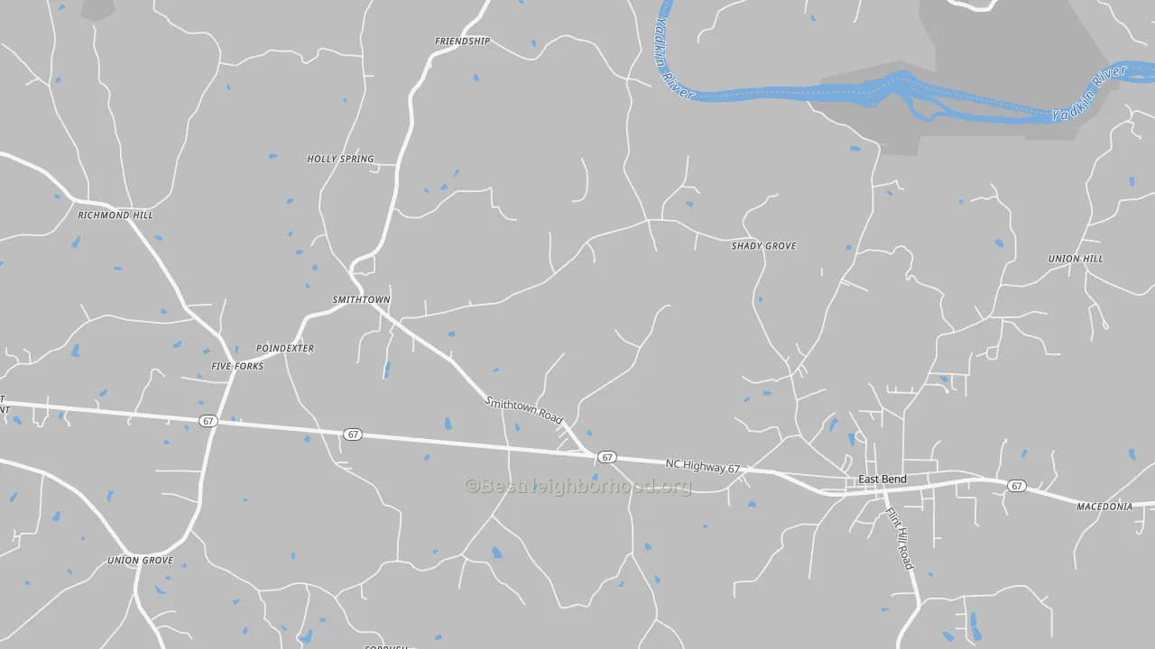 Transit Grade map of Smithtown, NC
