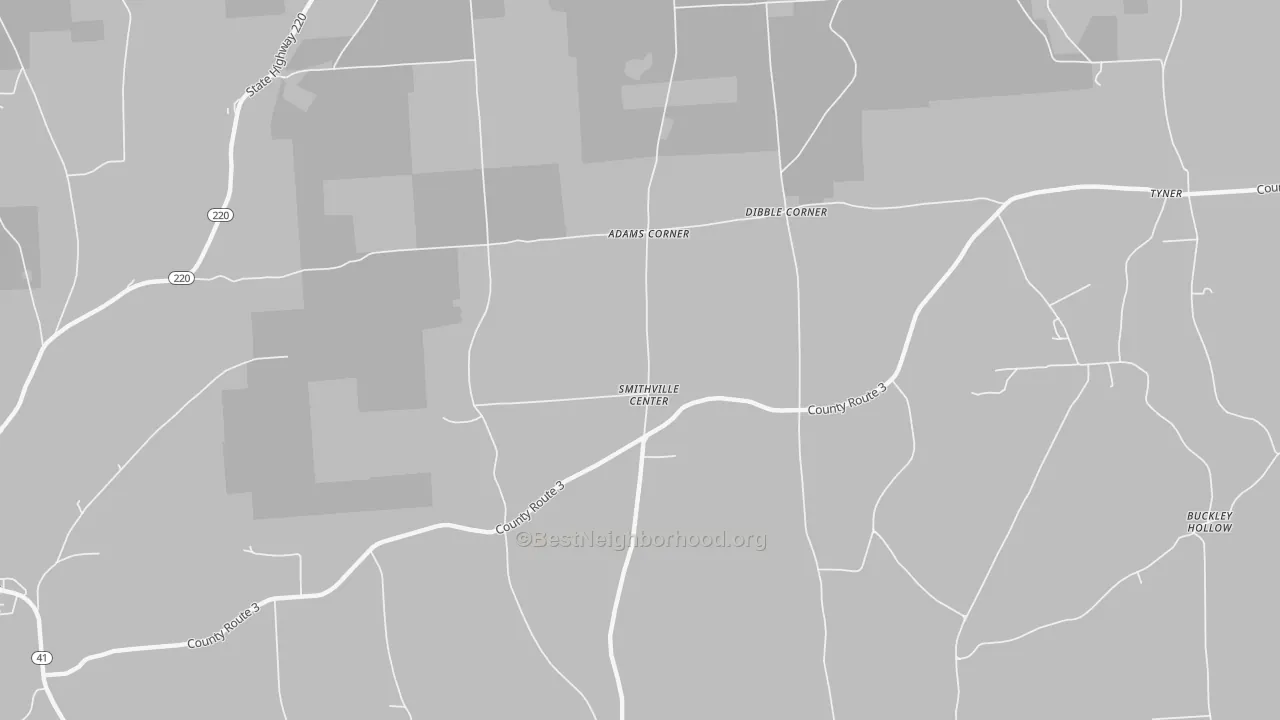 Transit Grade map of Smithville Center, NY