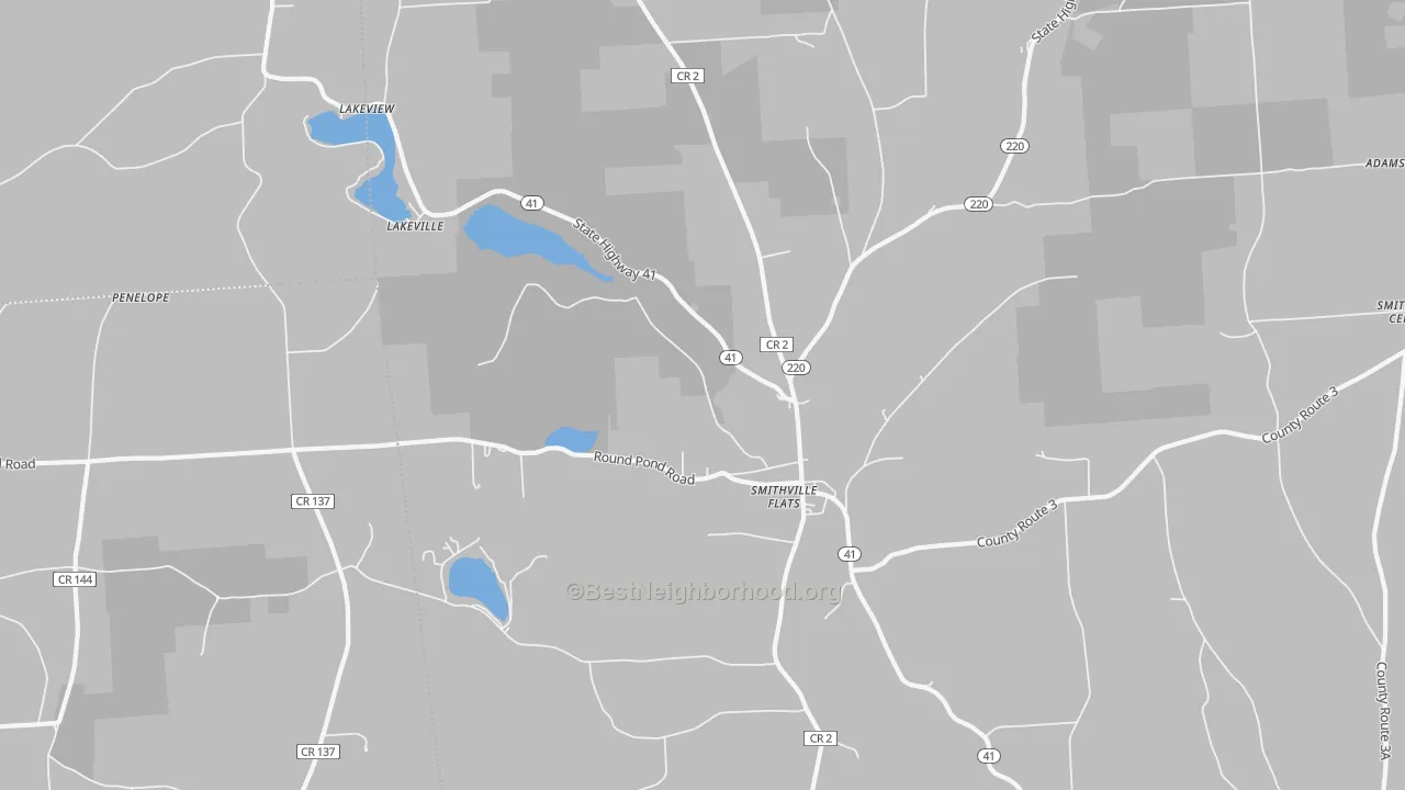 Transit Grade map of Smithville Flats, NY