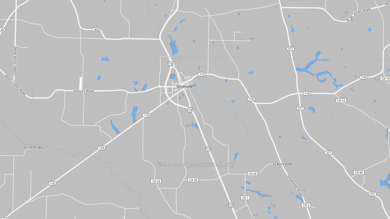Transit Grade map of Smithville, GA