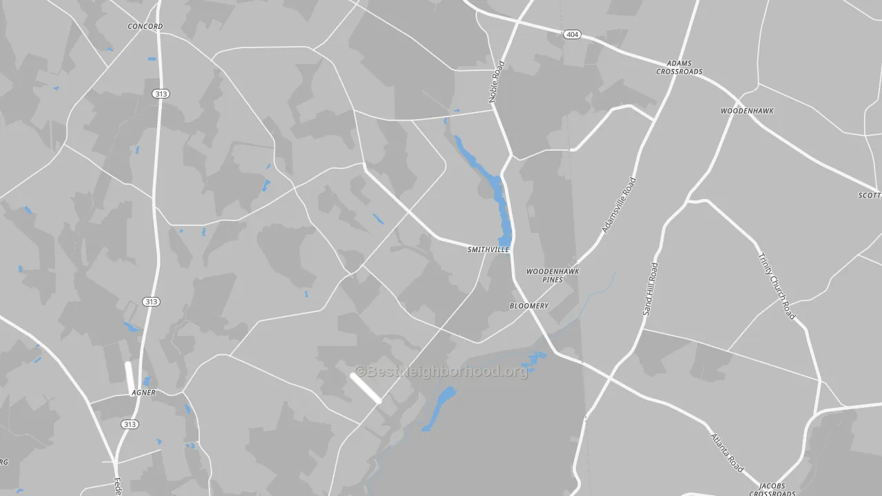 Transit Grade map of Smithville, MD