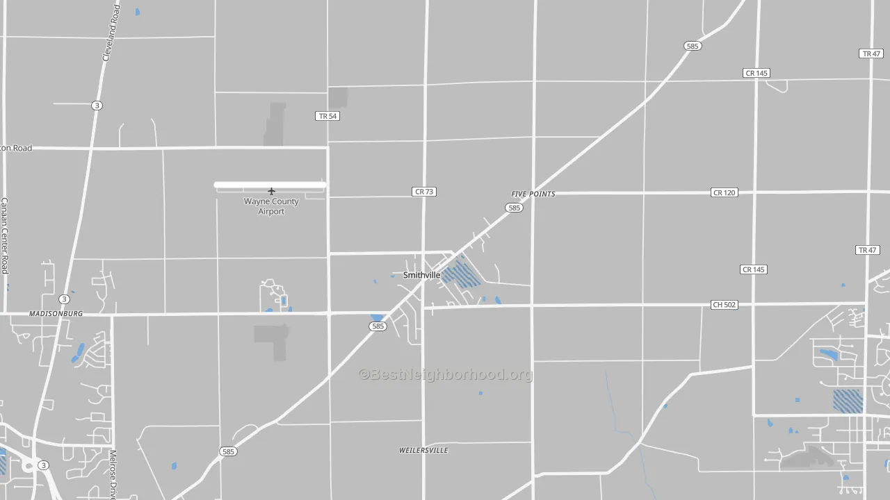 Transit Grade map of Smithville, OH