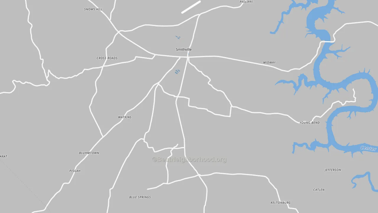 Transit Grade map of Smithville, TN