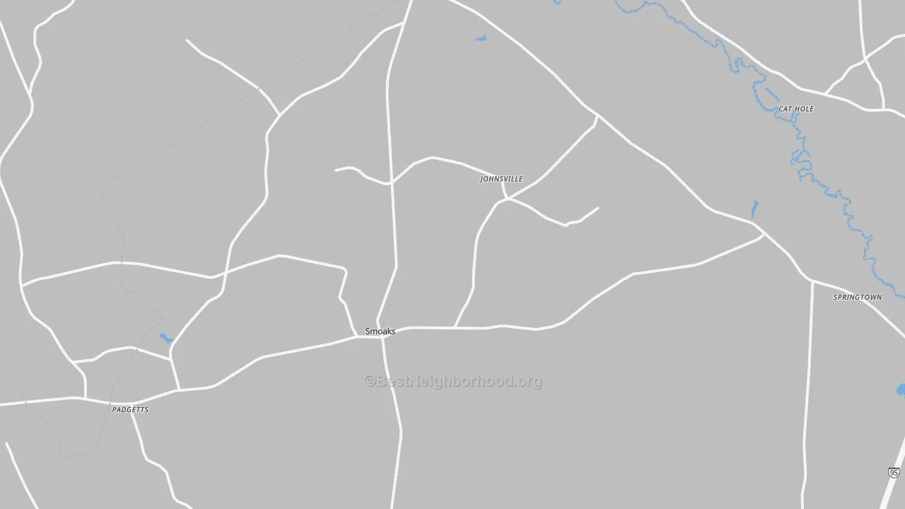 Transit Grade map of Smoaks, SC