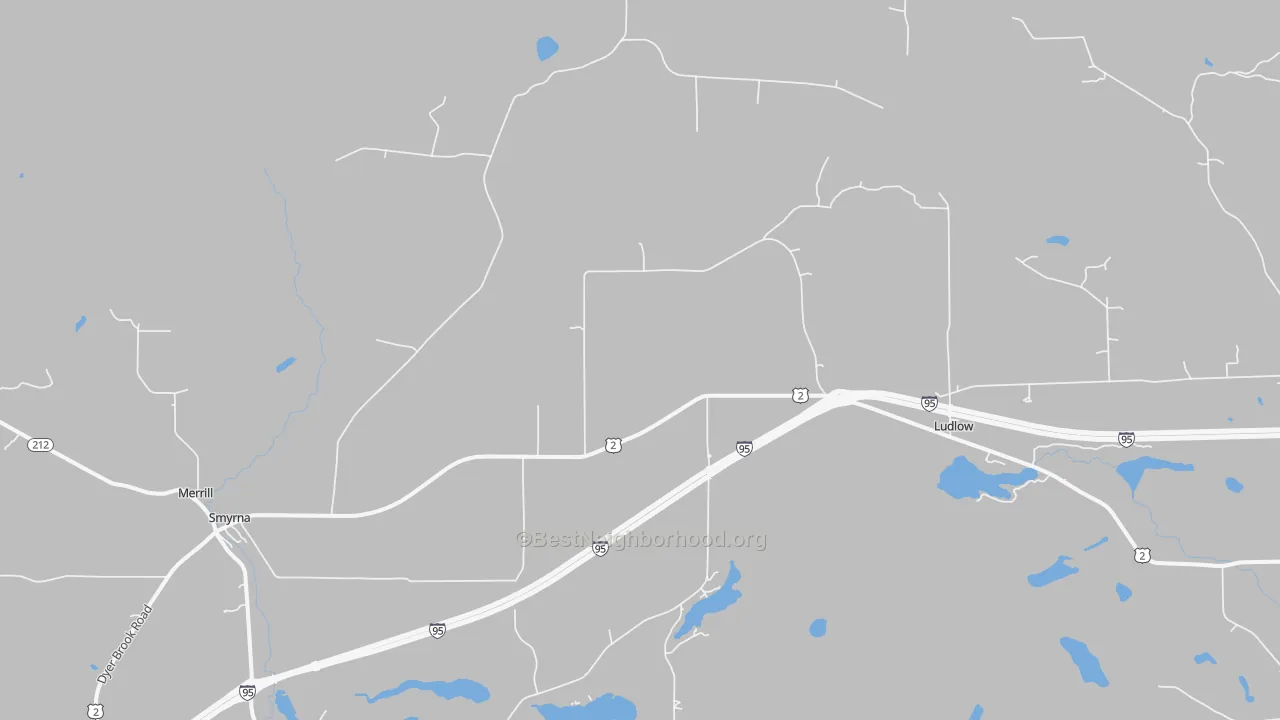 Transit Grade map of Smyrna Center, ME