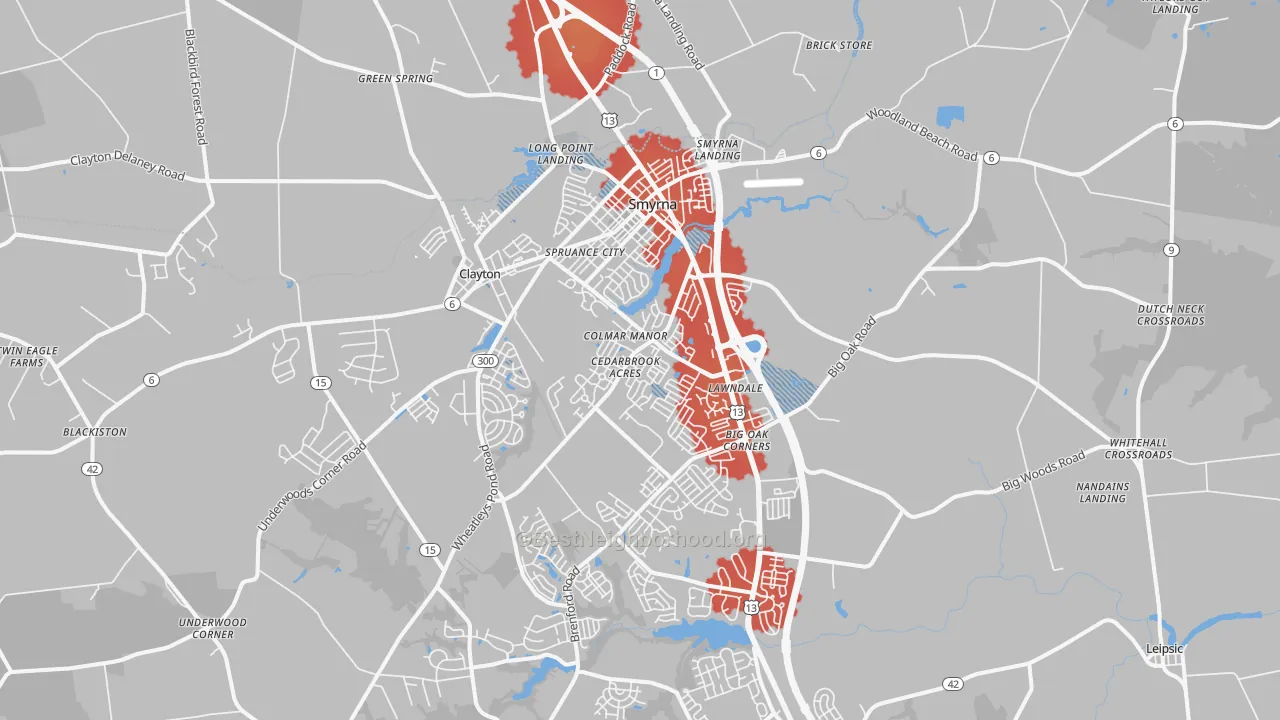 Transit Grade map of Smyrna, DE