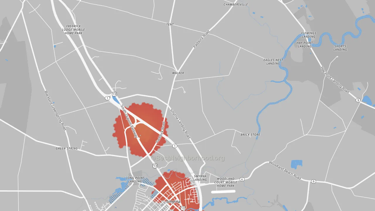 Transit Grade map of Smyrna Landing, DE