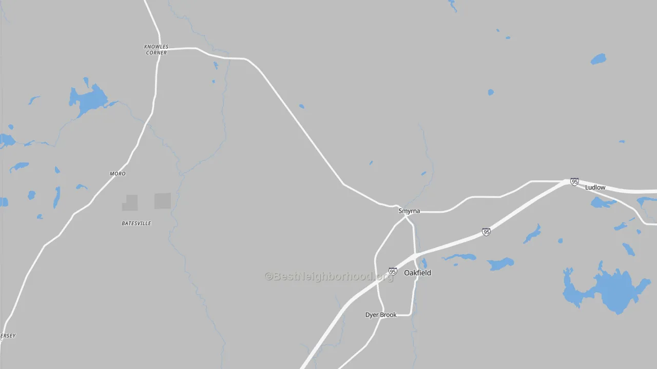 Transit Grade map of Smyrna Mills, ME