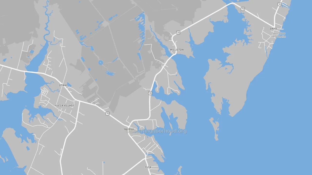 Transit Grade map of Smyrna, NC