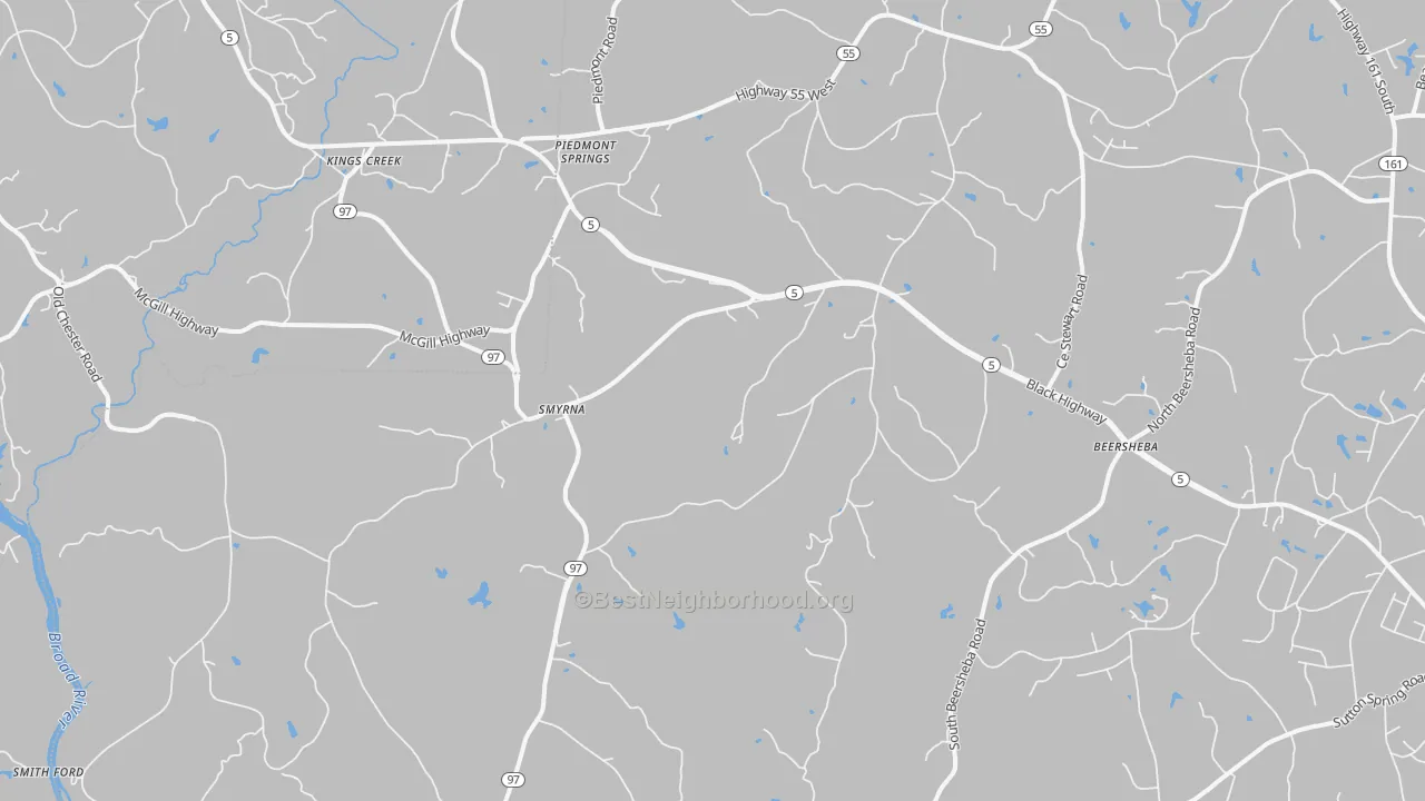 Transit Grade map of Smyrna, SC