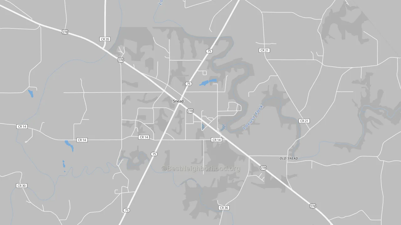 Transit Grade map of Snead, AL