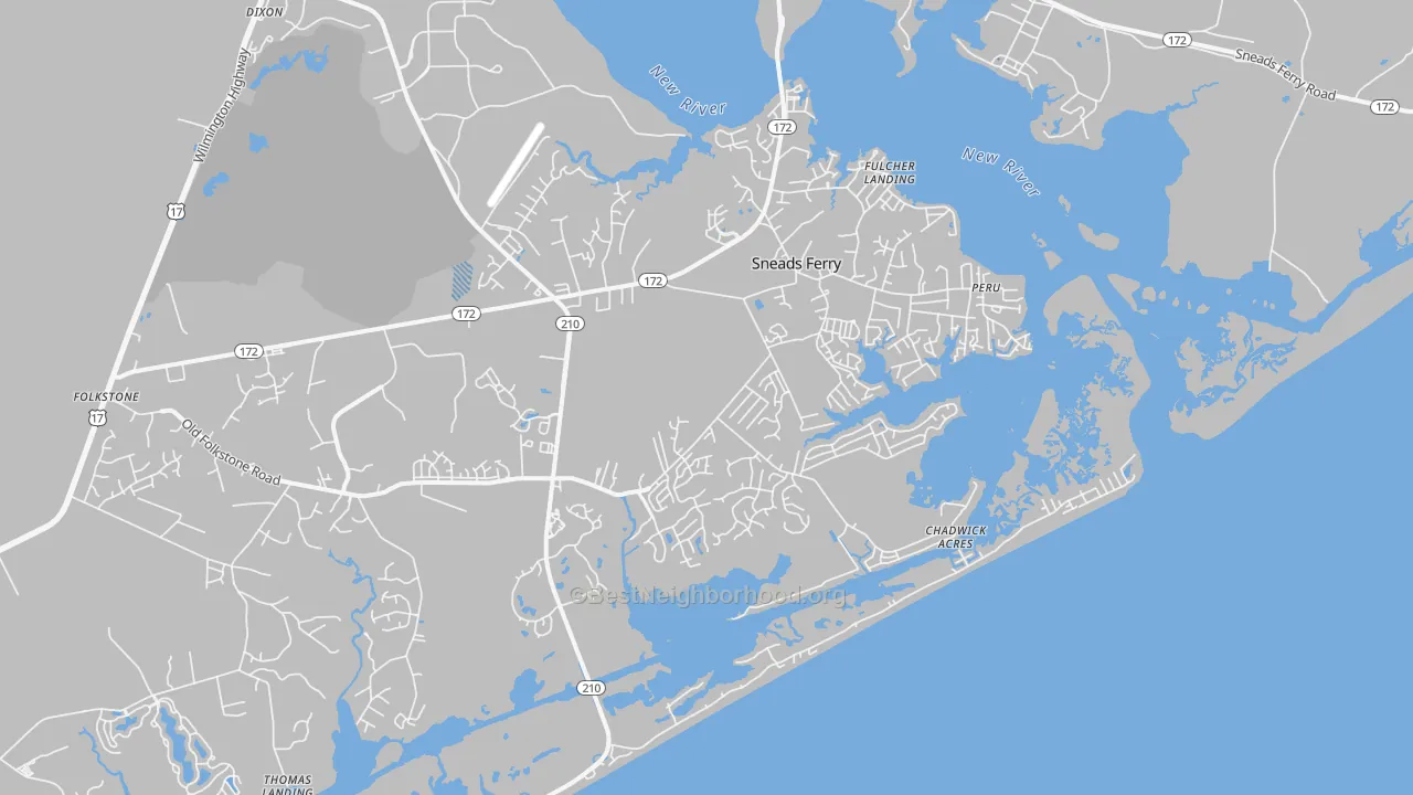 Transit Grade map of Sneads Ferry, NC