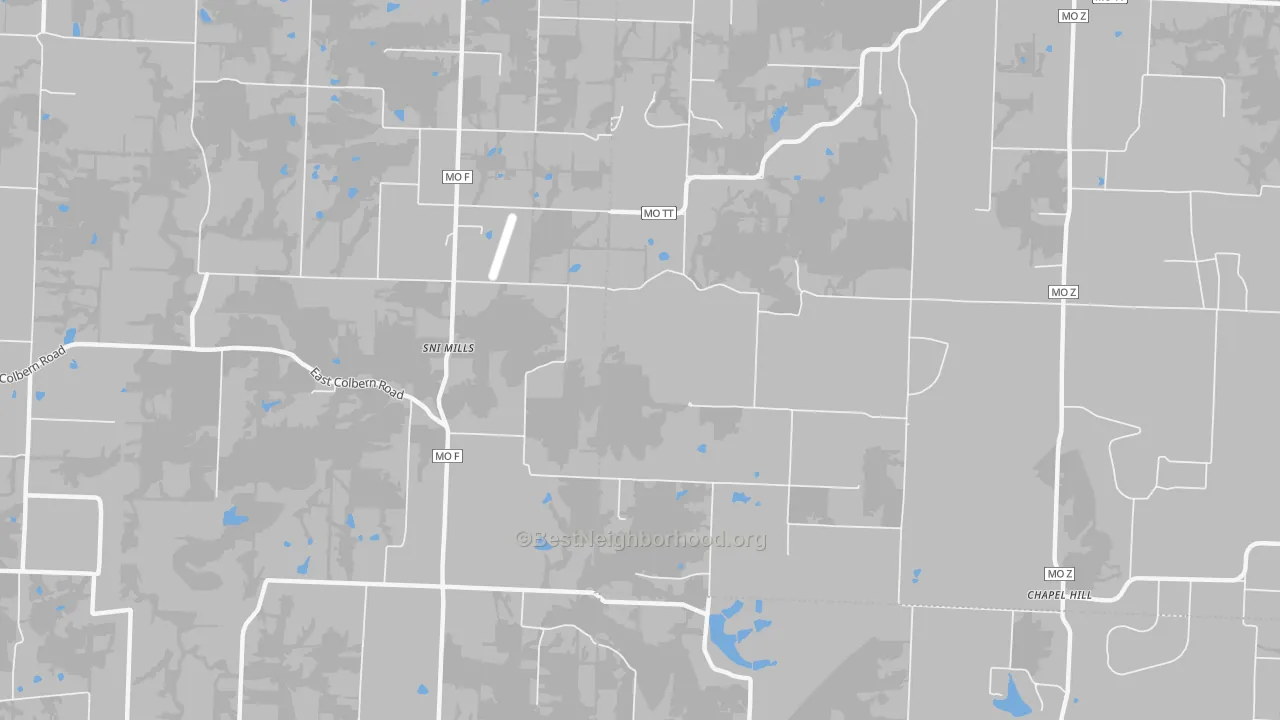 Transit Grade map of Sni Mills, MO