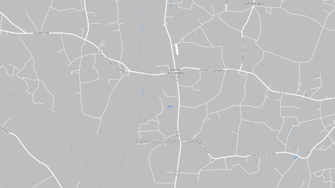 Transit Grade map of Sniders Crossroads, SC