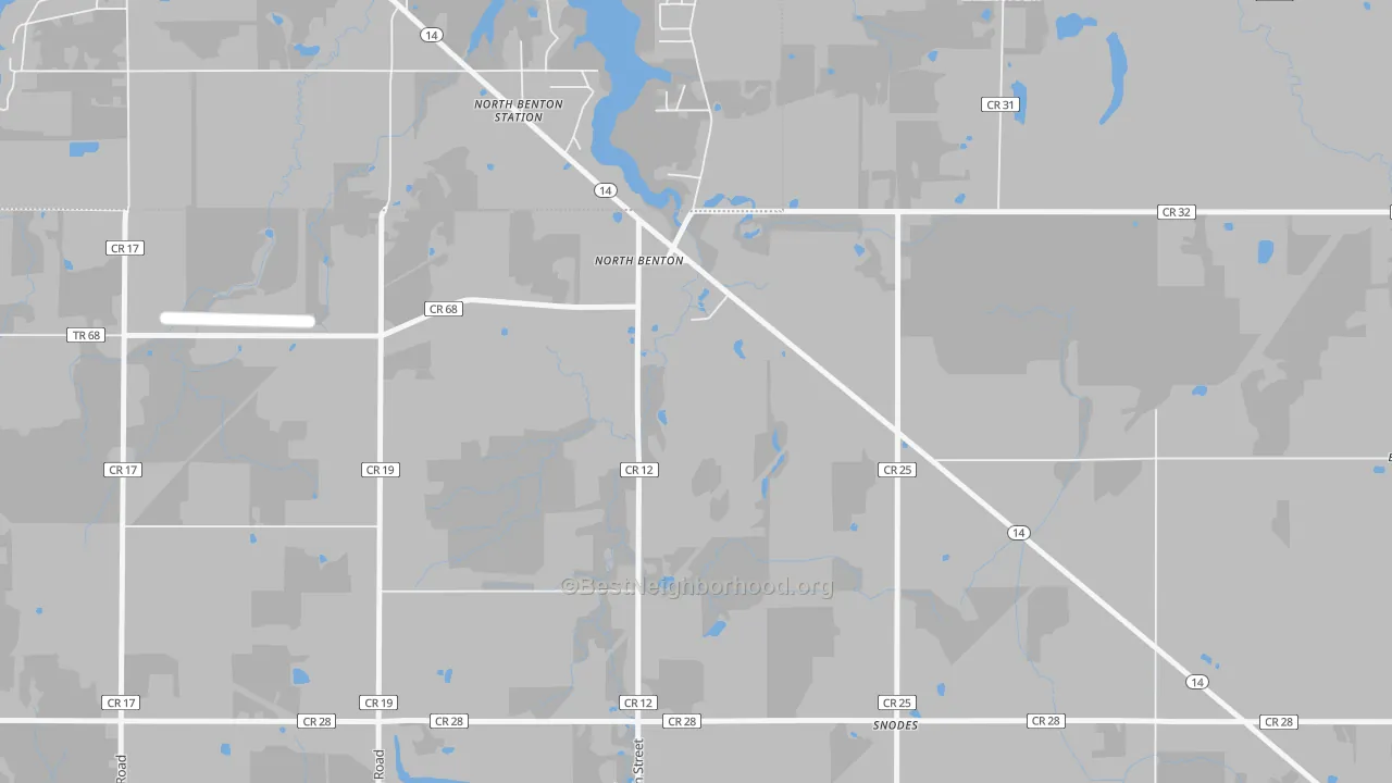 Transit Grade map of Snodes, OH