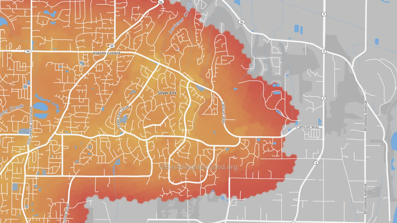 Transit Grade map of Snohomish Cascade, Silver Firs, WA