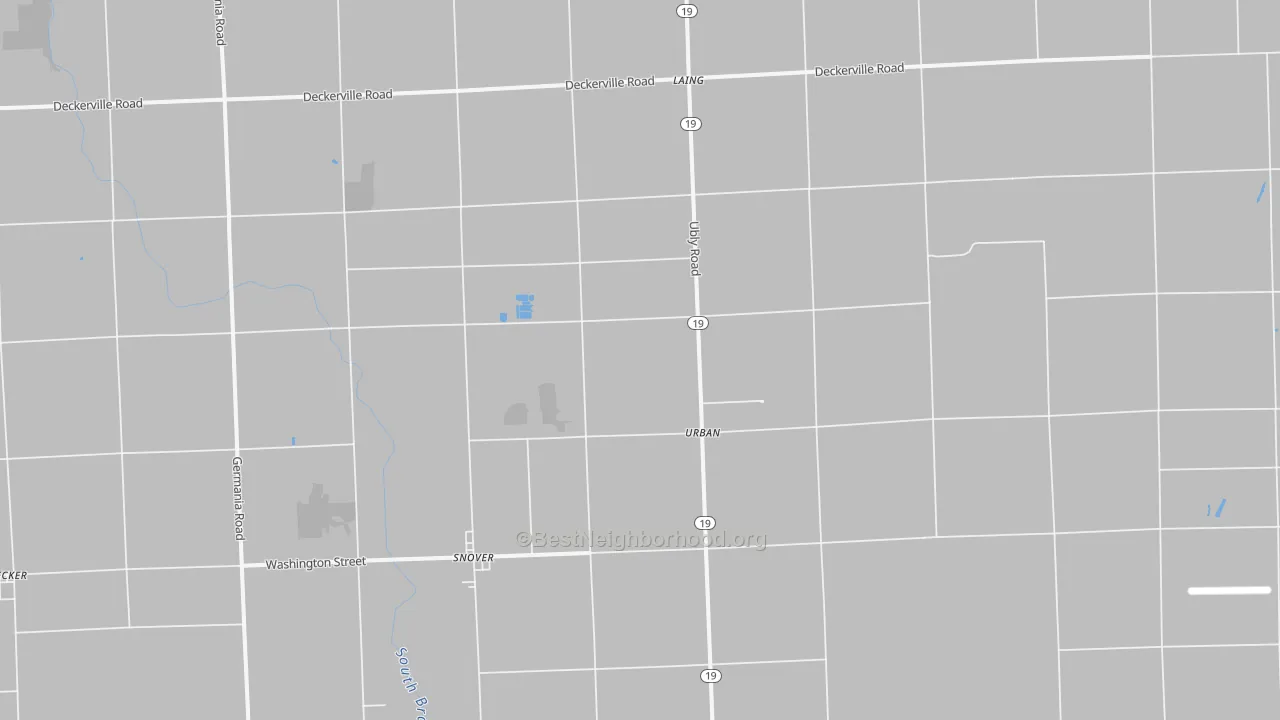 Transit Grade map of Snover, MI