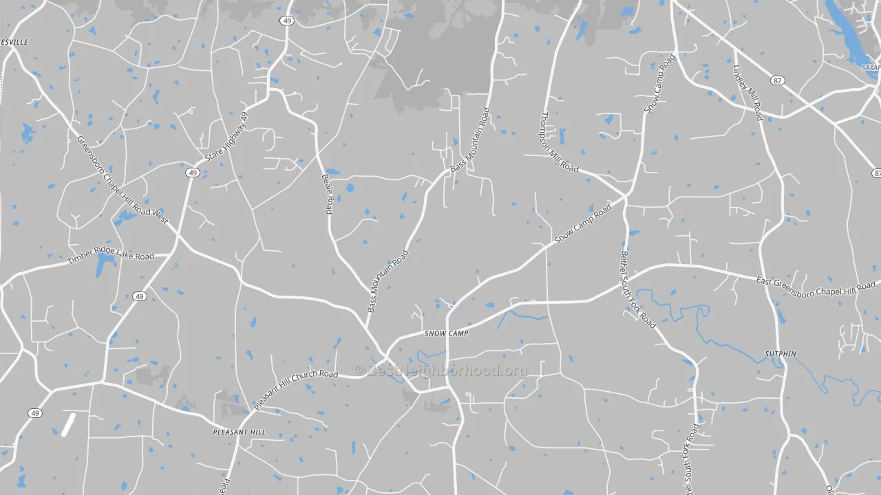 Transit Grade map of Snow Camp, NC