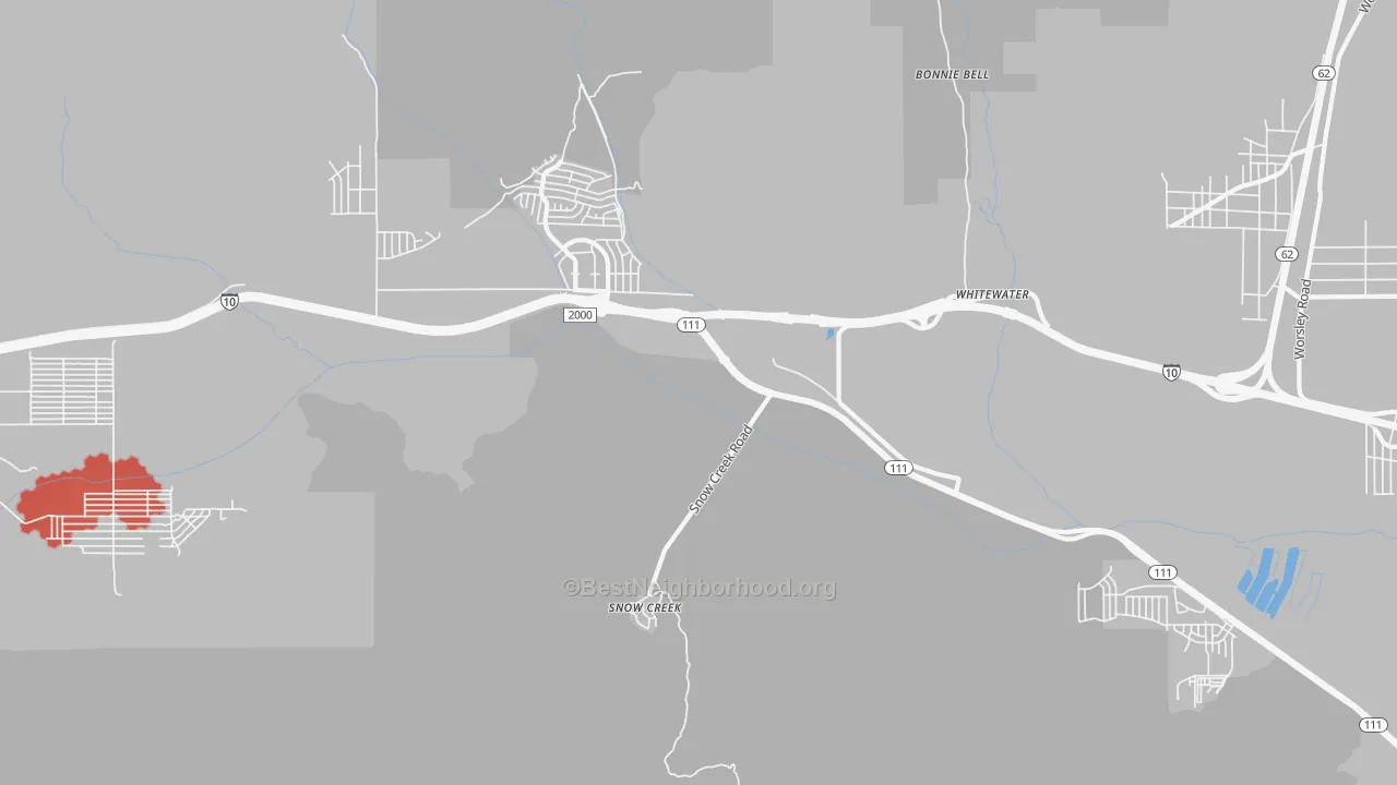 Transit Grade map of Snow Creek, CA