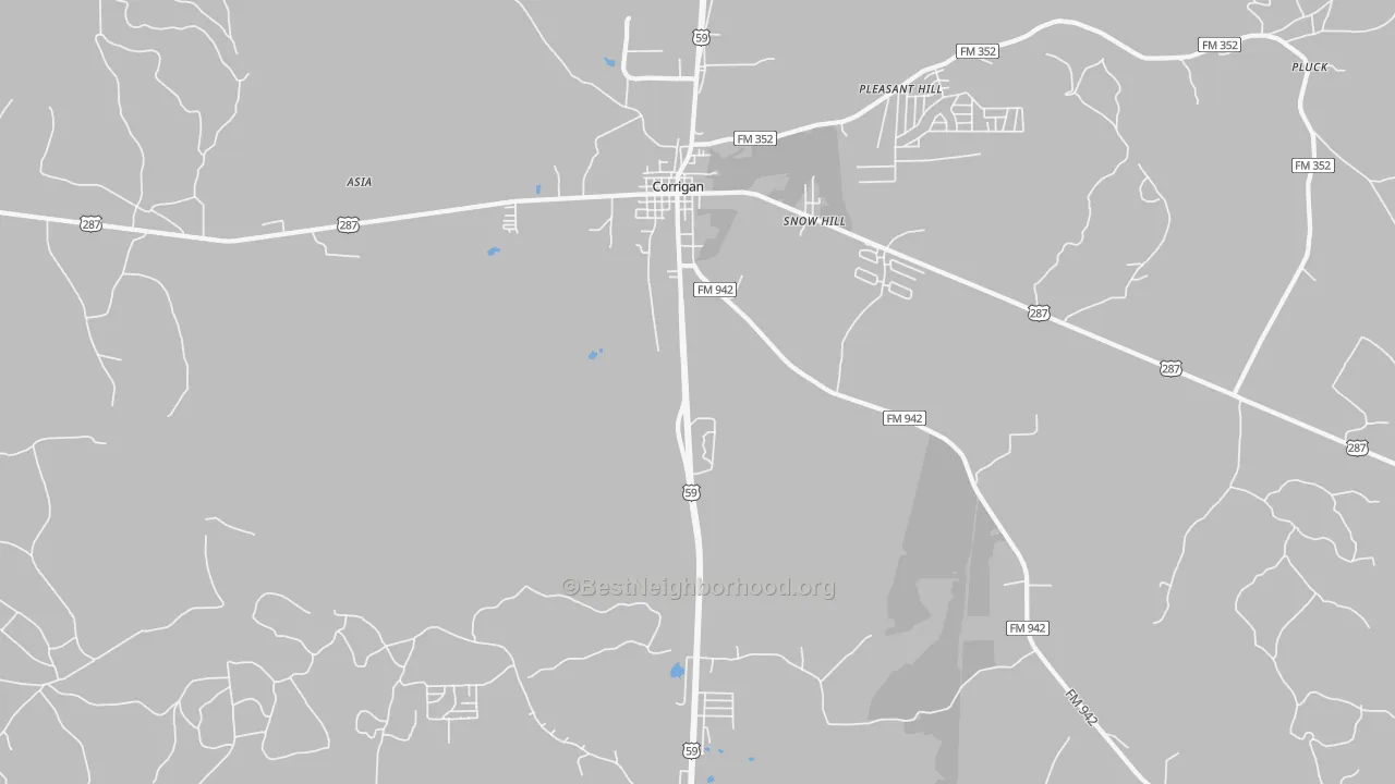 Transit Grade map of Snow Hill, TX