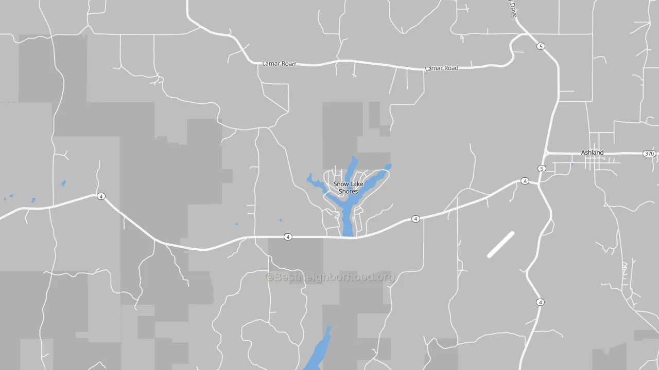 Transit Grade map of Snow Lake Shores, MS