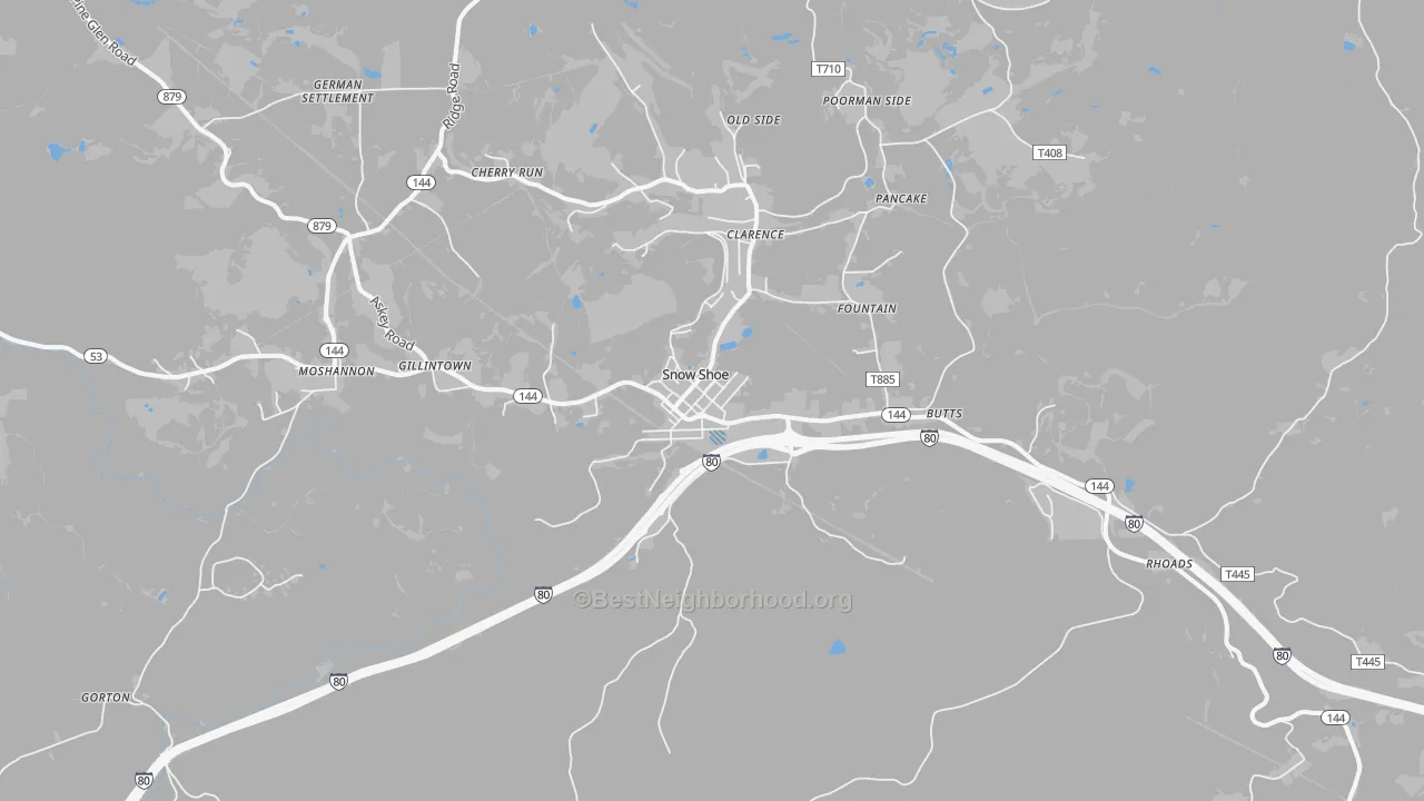 Transit Grade map of Snow Shoe, PA