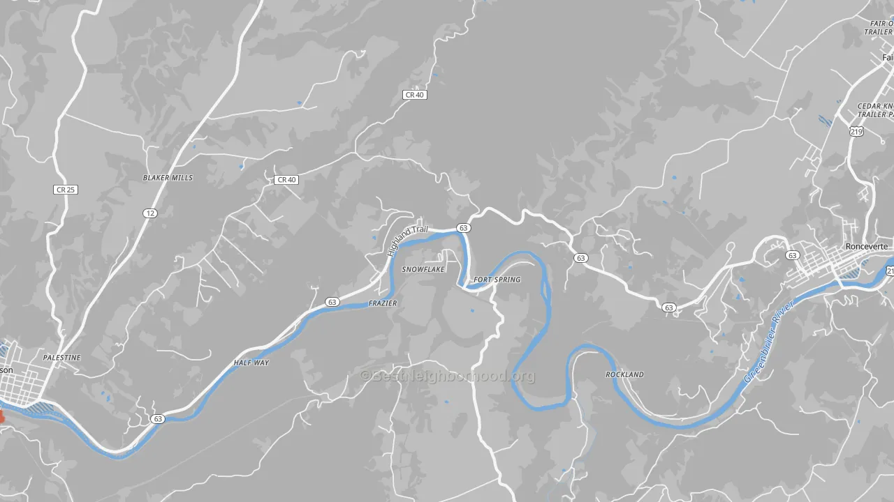 Transit Grade map of Snowflake, WV